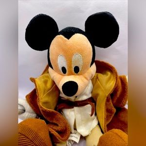 STAR WARS Jedi Mickey Mouse Walt DISNEY World Parks Exclusive Plush 10” Stuffed